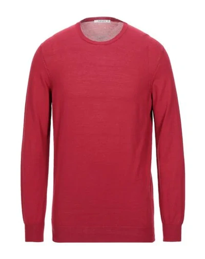 Shop Kangra Cashmere Kangra Man Sweater Red Size 44 Cotton