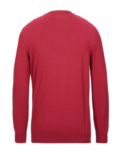 Shop Kangra Cashmere Kangra Man Sweater Red Size 44 Cotton