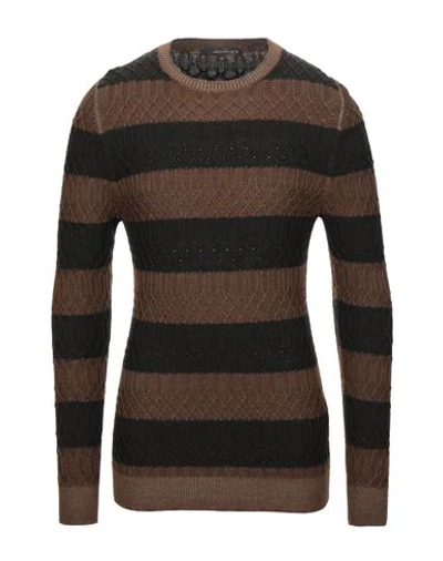 Shop Jeordie's Man Sweater Brown Size Xl Merino Wool