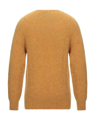 Shop Howlin' Man Sweater Ocher Size Xl Wool In Yellow