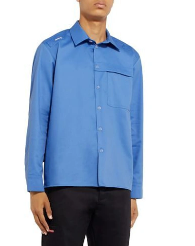 Shop Affix Shirts In Bright Blue