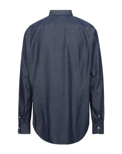 Shop Alessandro Gherardi Solid Color Shirt In Dark Blue