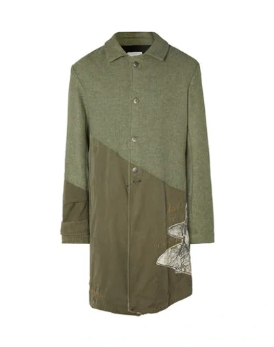 Shop Greg Lauren Coats In Military Green