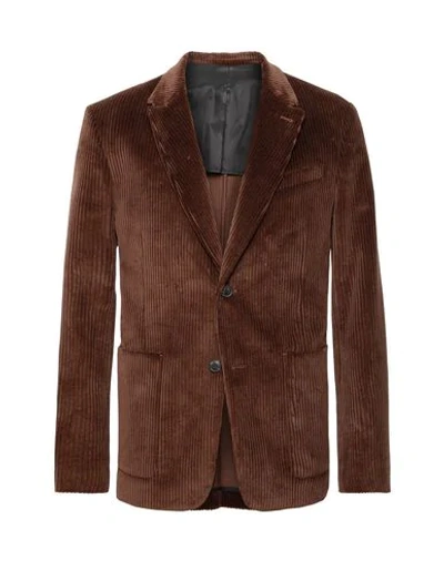 Shop Ami Alexandre Mattiussi Suit Jackets In Brown