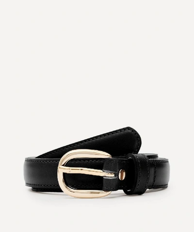 Shop Apc Rosette Leather Belt In Black