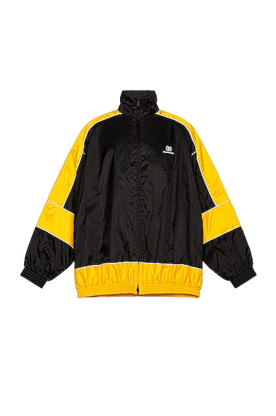 Shop Balenciaga Zip Up Jacket In Yellow