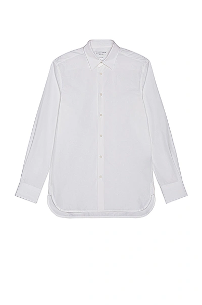 Shop Bottega Veneta Long Sleeve Button Down In White