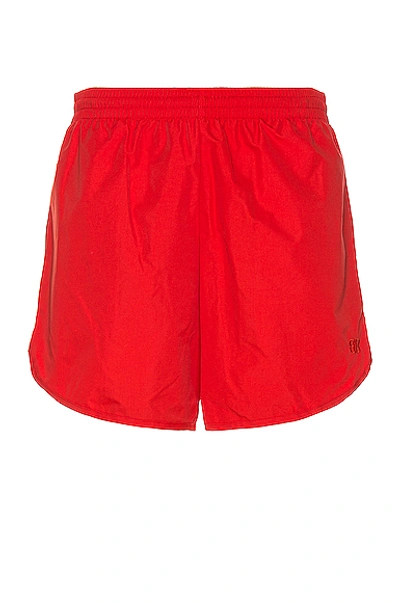 Shop Balenciaga Running Shorts In Masai Red