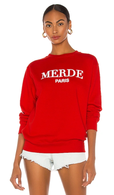 Shop Departure Merde Sweatshirt In Red