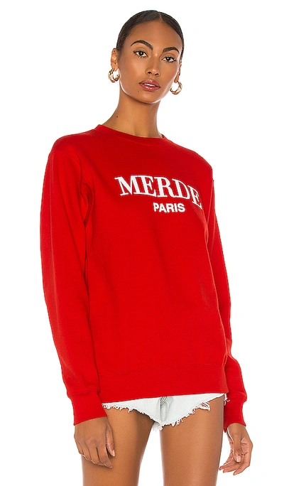 Shop Departure Merde Sweatshirt In Red