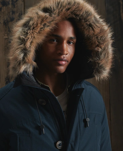 Superdry Rookie Down Parka Coat In Navy | ModeSens