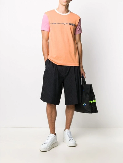 Shop Comme Des Garçons Shirt Cotton T-shirt In Orange