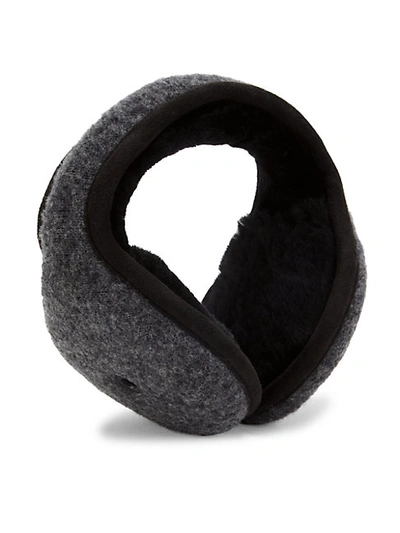 Shop Ugg Shearling-lined Bluetooth Earmuffs In Navy