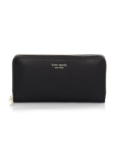 Shop Kate Spade Spencer Leather Wallet In Black