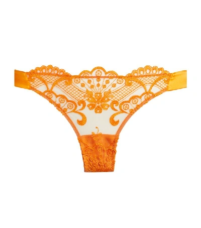 Shop Id Sarrieri Embroidered Tulle Thong