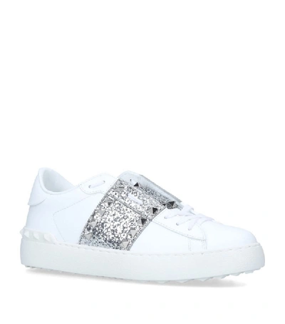 Shop Valentino Garavani Glitter-embellished Untitled Sneakers