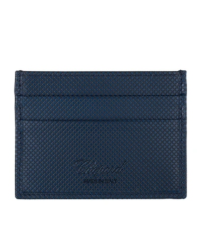 Shop Chopard Small Leather Il Classico Card Holder In Blue