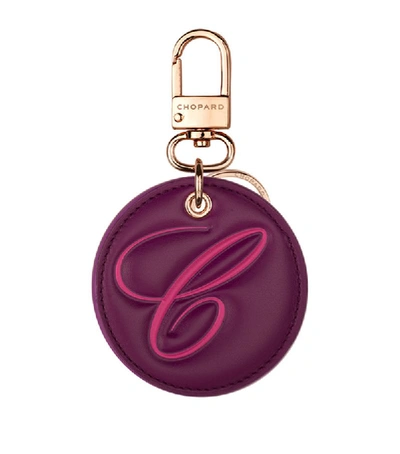 Shop Chopard Leather Happy Keyring