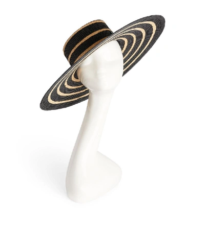 Shop Maison Michel Striped Ursula Straw Hat