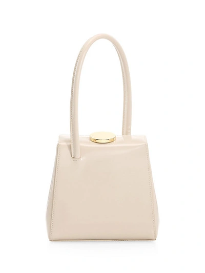 Shop Little Liffner Mademoiselle Leather Top Handle Bag In Ivory