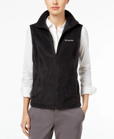 Shop Columbia Women's Benton Springs Fleece Vest In Black
