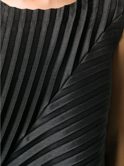 Shop Issey Miyake Asymmetrical Dress In Black