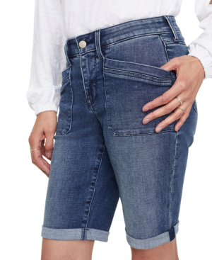 tummy control denim shorts