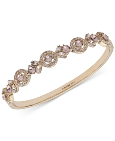 Shop Givenchy Multi-crystal Bangle Bracelet In Gold