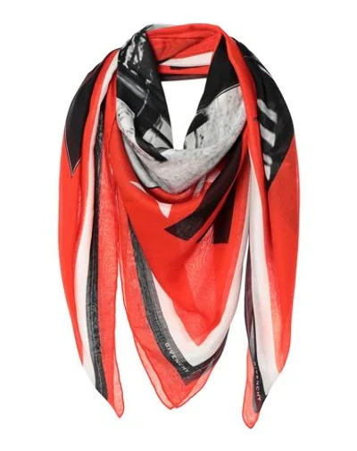 Shop Givenchy Square Scarf In Red