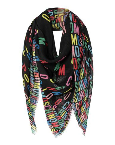Shop Moschino Square Scarf In Black