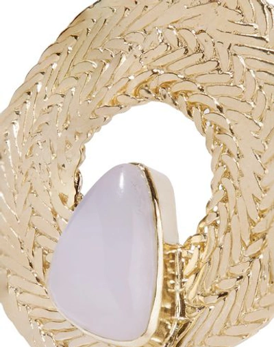 Shop Stvdio Woman Earrings Gold Size - Brass, Stone