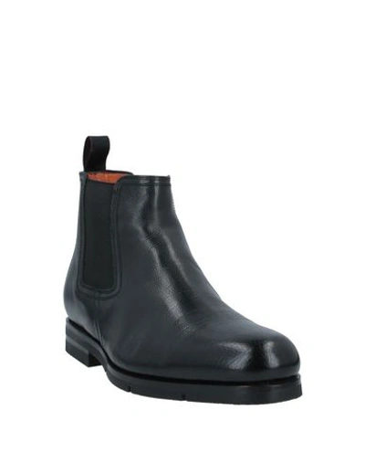 Shop Santoni Man Ankle Boots Black Size 9 Soft Leather