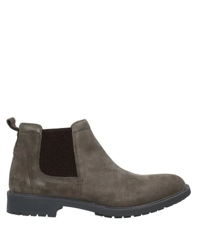 Shop Geox Ankle Boots In Grey