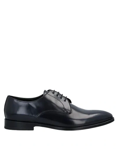 Shop Doucal's Lace-up Shoes In Dark Blue