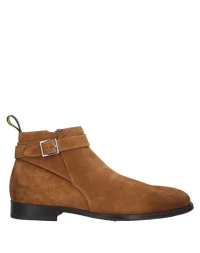 Shop Doucal's Ankle Boots In Camel