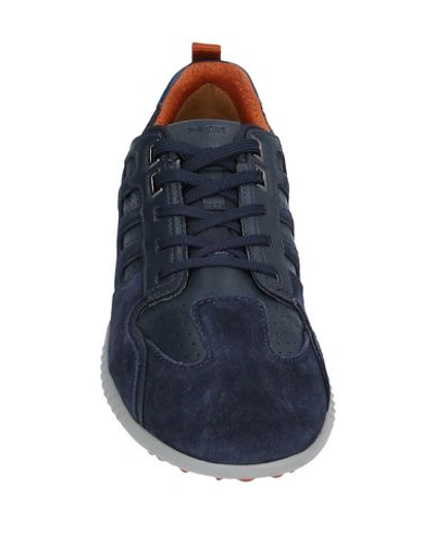 Shop Geox Sneakers In Dark Blue