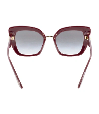 Shop Dolce & Gabbana Bordeaux Devotion Sunglasses