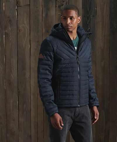 Superdry Men's Tweed Mix Fuji Jacket Navy / Navy Herringbone | ModeSens