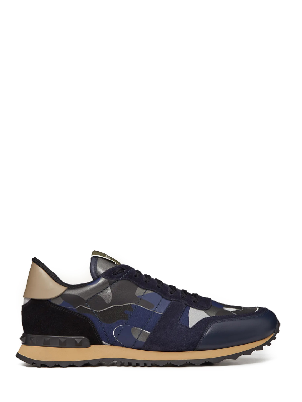 valentino blue camo sneakers