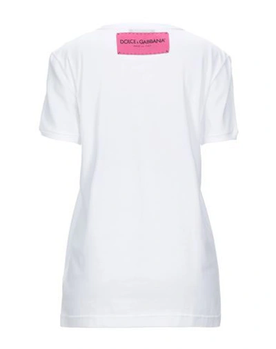Shop Dolce & Gabbana Woman T-shirt White Size 0 Cotton, Crystal