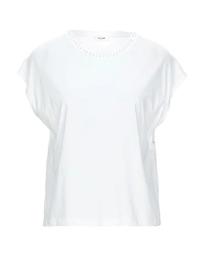 Shop Celine T-shirts In White