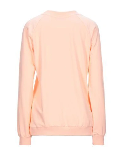 Shop Balmain Hooded Sweatshirt In Salmon Pink