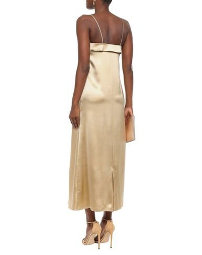 Shop Deitas Woman Midi Dress Gold Size 4 Silk