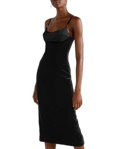 Shop Brandon Maxwell Woman Midi Dress Black Size 12 Rayon, Elastane, Silk