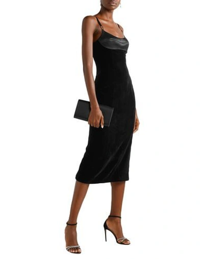 Shop Brandon Maxwell Woman Midi Dress Black Size 12 Rayon, Elastane, Silk