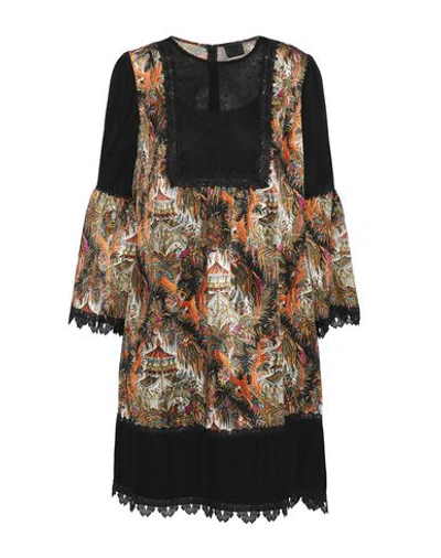 Shop Anna Sui Short Dress In Black