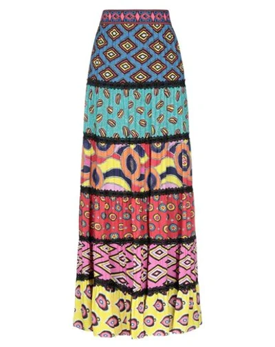 Shop Alice And Olivia Long Skirts In Blue