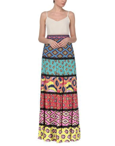 Shop Alice And Olivia Long Skirts In Blue