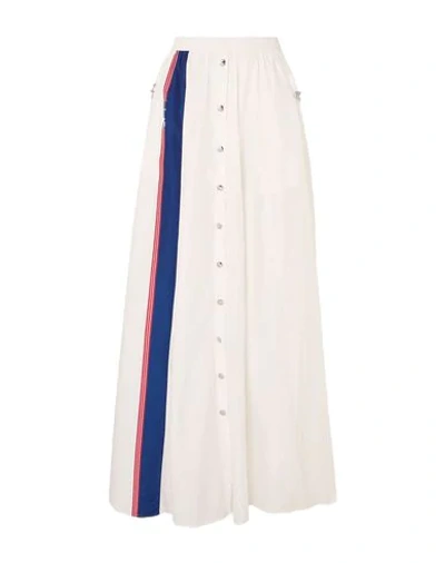 Shop Adam Selman Sport Long Skirts In White