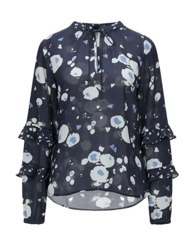Shop Lily And Lionel Blouse In Dark Blue